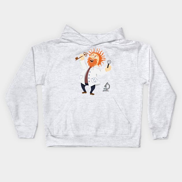 Crazy Scientist Kids Hoodie by IoannaS